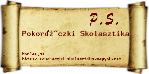 Pokoráczki Skolasztika névjegykártya